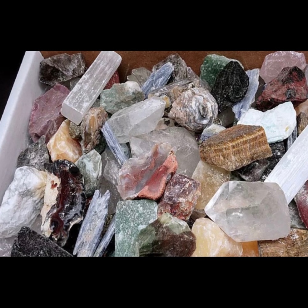 Assorted Crystals and Rare Stones 1 Full Pound Over Sized Stones
